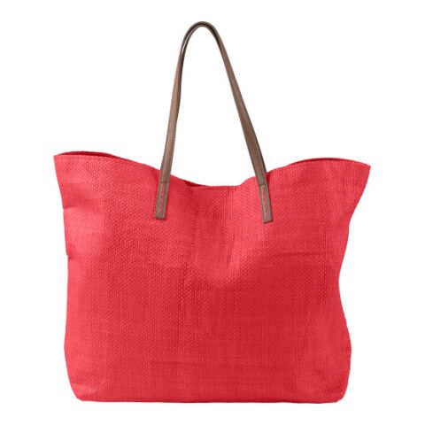 Laminated nonwoven (180 gr/m²) beach bag Sana red | Without Branding