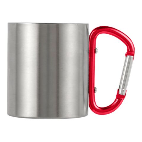 Stainless steel double walled mug Nella red | Without Branding | not available | not available