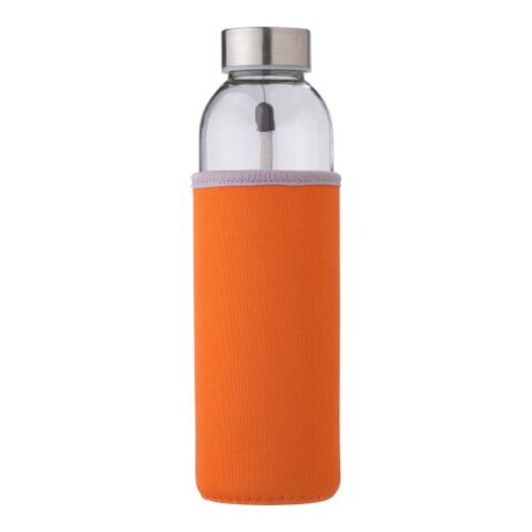 Glass bottle (500 ml) with neoprene sleeve Nika orange | Without Branding | not available | not available