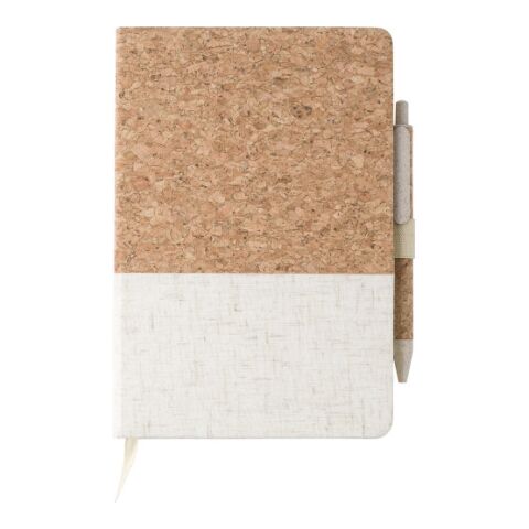 Cork and linen notebook and wheatstraw ballpen Kenzo brown | Without Branding | not available | not available