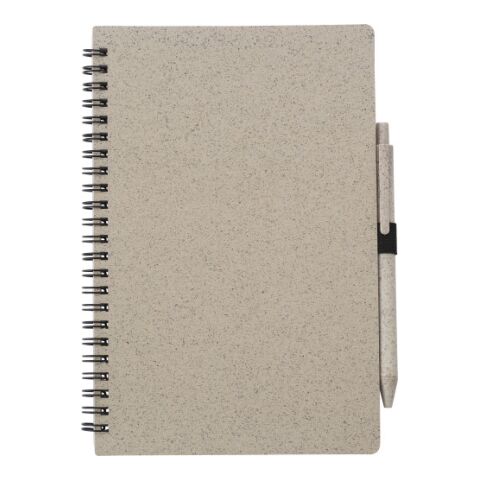 Wheat straw notebook with pen Massimo brown | Without Branding | not available | not available