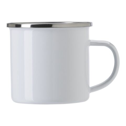 Enamel drinking mug (350 ml) Jamaal white | Without Branding | not available | not available