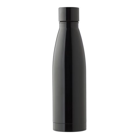 Stainless steel double walled drinking bottle Marcelino black | Without Branding | not available | not available