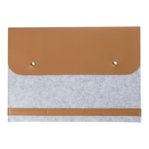 RPET felt laptop pouch Jonathan light grey | Without Branding | not available | not available