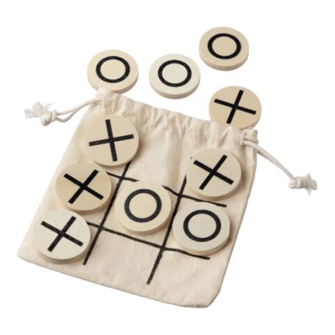 Natural wooden tic-tac-toe game Waltraud