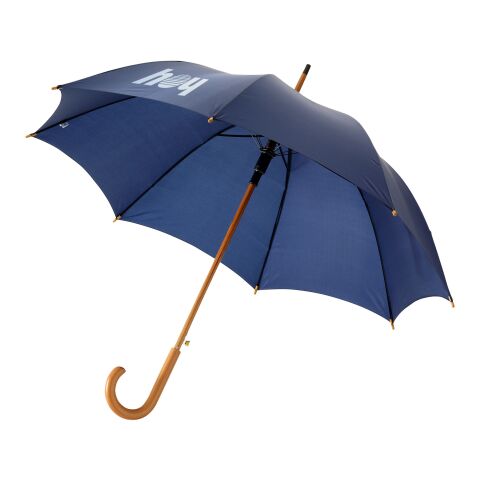 Kyle 23&quot; auto open umbrella wooden shaft and handle Standard | Navy | No Branding | not available | not available | not available