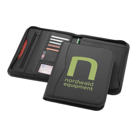 Ebony A4 zippered portfolio 