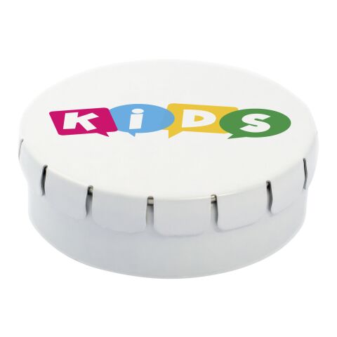 Clic clac chocolates White | Digital Print | front | 42 mm x 42 mm x Ø 45