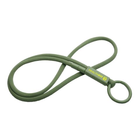 Tubyard lanyard with recycled plastic tube Olive | No Branding | not available | not available