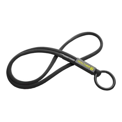 Tubyard lanyard with recycled plastic tube Solid black | No Branding | not available | not available
