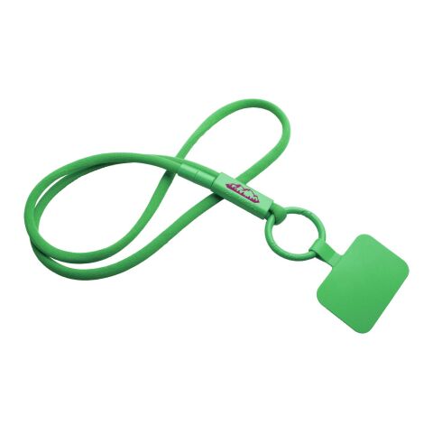 Tubyard lanyard phone holder with recycled plastic tube Green | No Branding | not available | not available