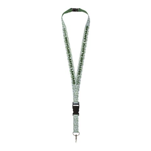 Balta recycled PET lanyard with safety buckle Standard | White | 10mm | Sublimation | all over, back | 10 mm x 900 mm