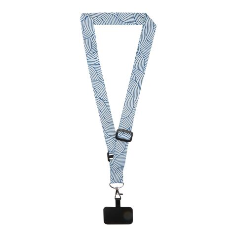 Lyra sublimation adjustable lanyard with phone holder White | No Branding | not available | not available