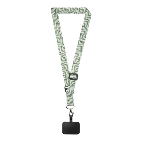 Lyra RPET sublimation adjustable lanyard with phone holder White | No Branding | not available | not available