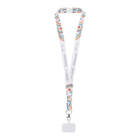 Addie sublimation lanyard with phone holder and safety breakaway 