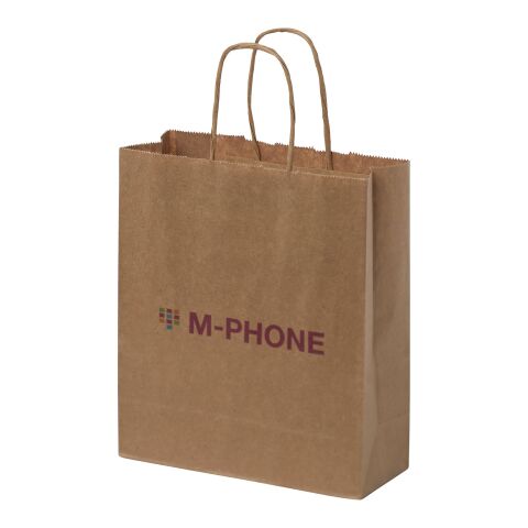 Kraft 80 g/m2 paper bag with twisted handles - small