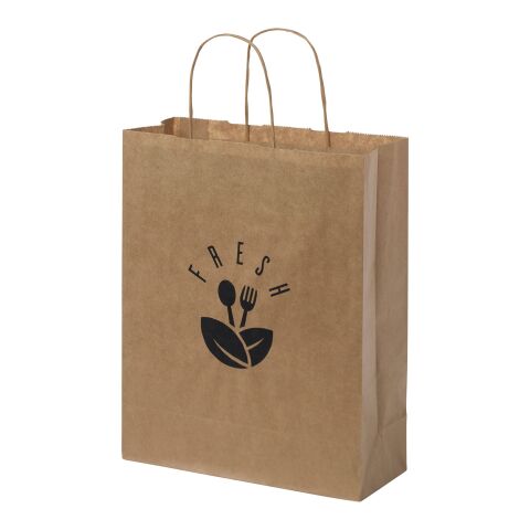 Kraft 80 g/m2 paper bag with twisted handles - medium