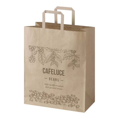 Kraft 80-90 g/m2 paper bag with flat handles - 32 x 17 x 39 cm Kraft brown | No Branding | not available | not available