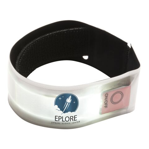 Reflective LED band White | 1-color Screen Print | front | 25 mm x 25 mm