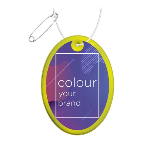 RFX™ oval reflective PVC hanger Standard | Neon yellow | No Branding | not available | not available