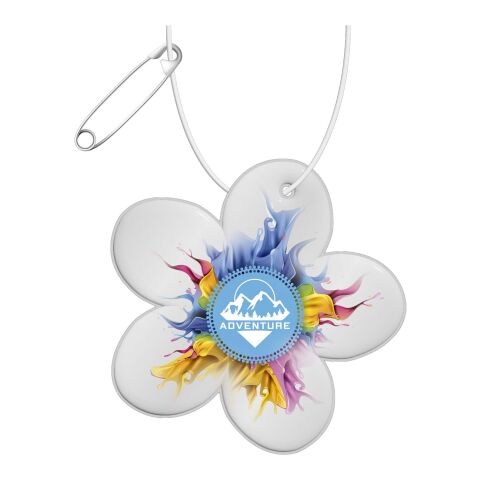 RFX™ H-13 flower-shaped lightweight reflective PVC hanger White | No Branding | not available | not available