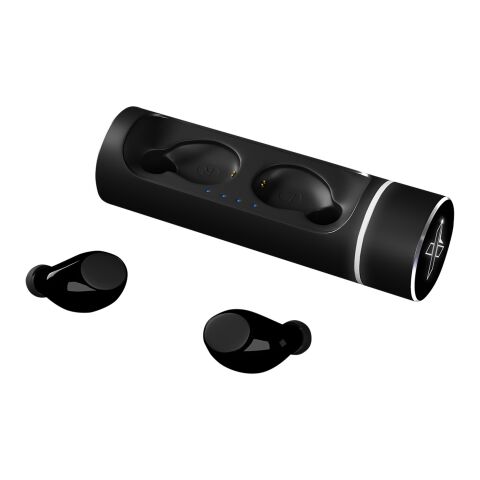 SCX.design E17 light-up true wireless earbuds Black | Light Up Logo | top | 0 mm x 0 mm x Ø 19
