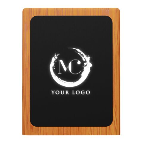 SCX.design O12 wooden light-up logo pencil holder with dual USB output Wood | No Branding | not available | not available
