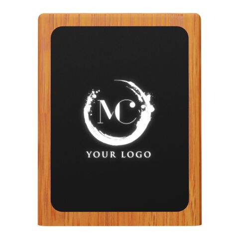 SCX.design O12 wooden light-up logo pencil holder with dual USB output Wood | No Branding | not available | not available