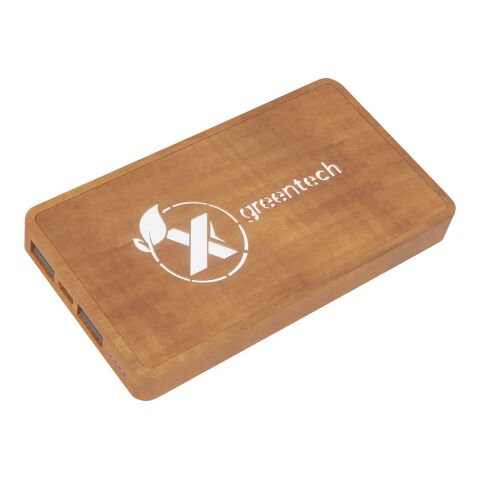 SCX.design P38 5000 mAh wooden wireless charging powerbank with light-up logo Wood | No Branding | not available | not available
