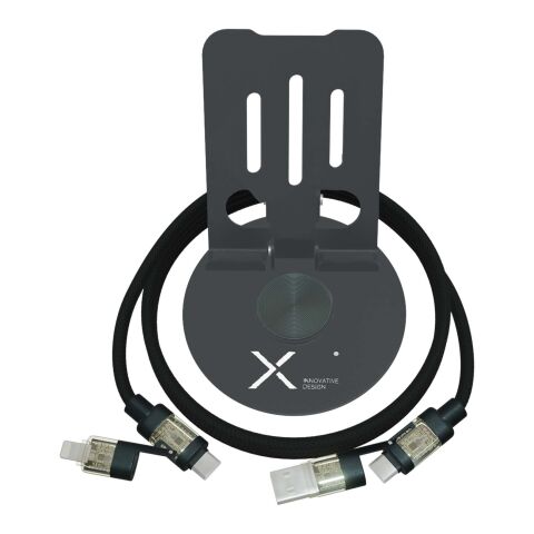 SCX.design O34 360° phone stand with 240W 4-in-1 charging cable  Gun metal | No Branding | not available | not available