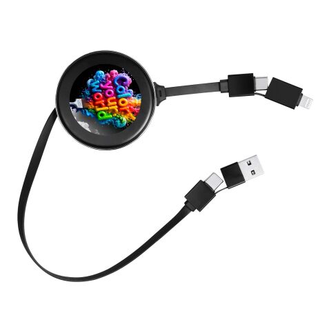 SCX.design C42 4-in-1 65W retractable cable  Solid black | No Branding