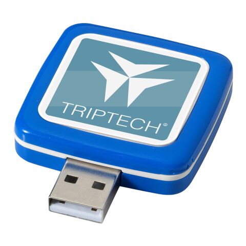 Rotating square USB Blue-White | No Branding | not available | not available | 1 GB