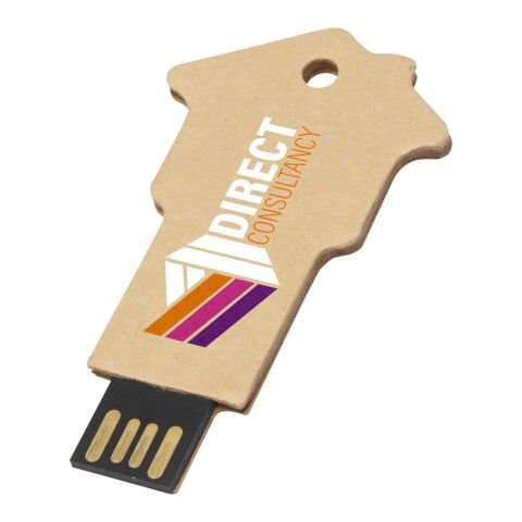 House-shaped recycled paper USB 2.0 Kraft brown | No Branding | not available | not available | 1 GB