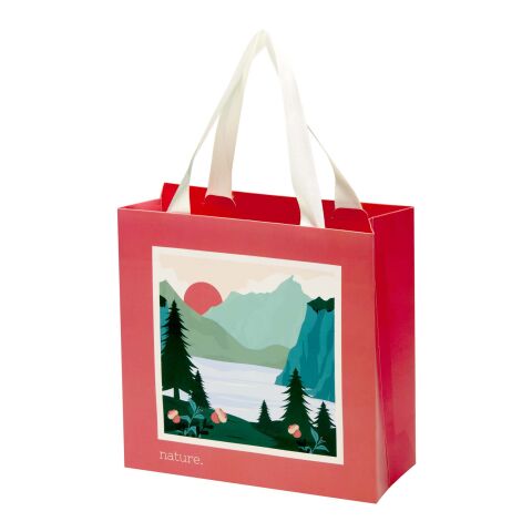 Smartfold 230 g/m2 paper bag with ribbon handles and matt lamination -  24 x 10 x 24 cm
