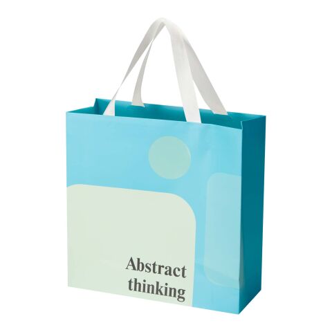 Smartfold 230 g/m2 paper bag with ribbon handles and matt lamination -  31 x 12 x 31 cm White