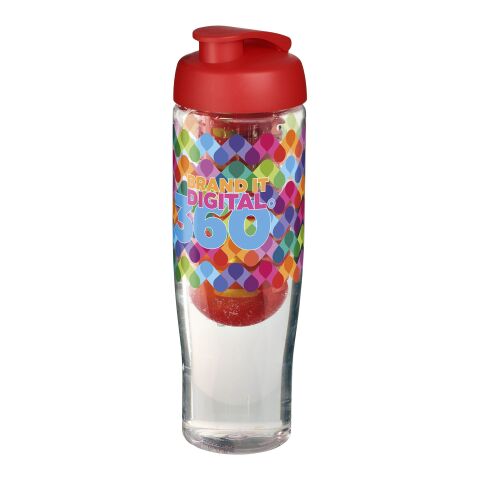 H2O Active® Tempo 700 ml flip lid sport bottle &amp; infuser White-Red | No Branding | not available | not available