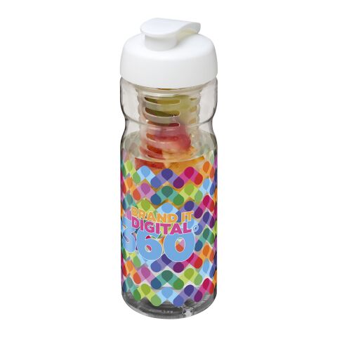 H2O Active® Base 650 ml flip lid sport bottle &amp; infuser White-White | No Branding | not available | not available