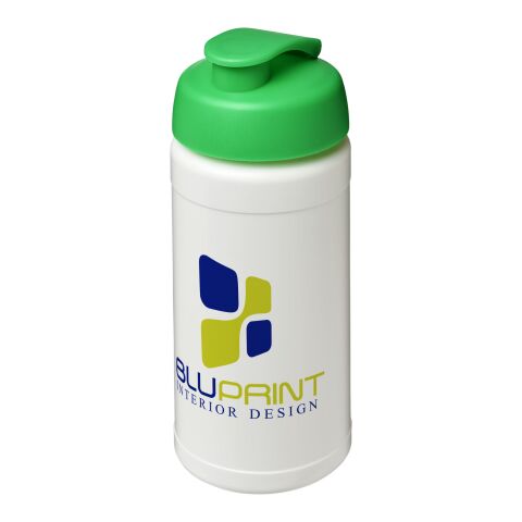 Baseline Plus 500 ml flip lid sport bottle White-Green | not available | No Branding | not available | not available