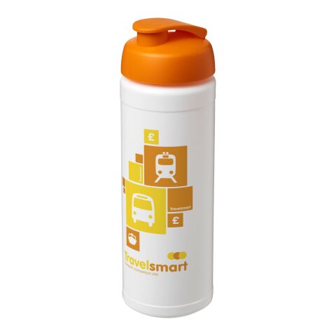 Baseline Plus 750 ml flip-lid sport bottle White-Orange | No Branding | not available | not available