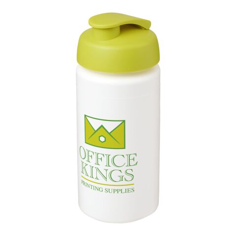 Baseline Plus grip 500 ml flip lid sport bottle White-Lime | No Branding | not available | not available