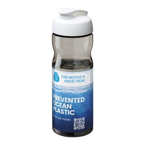 H2O Active® Eco Base 650 ml flip lid sport bottle Charcoal-White | No Branding | not available | not available
