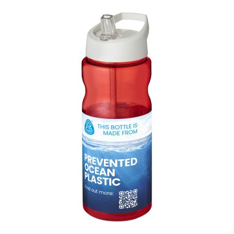 H2O Active® Eco Base 650 ml spout lid sport bottle Red-White | No Branding | not available | not available