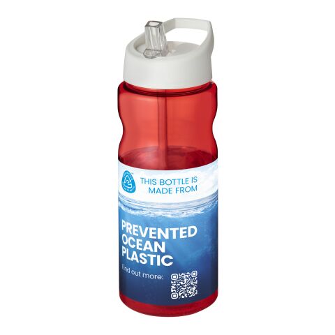 H2O Active® Eco Base 650 ml spout lid sport bottle Red-White | No Branding | not available | not available