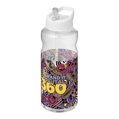 H2O Active® Big Base 1L spout lid sport bottle White | No Branding | not available | not available