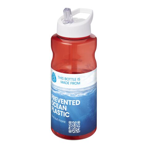 H2O Active® Eco Big Base 1 litre spout lid sport bottle Red-White | No Branding | not available | not available