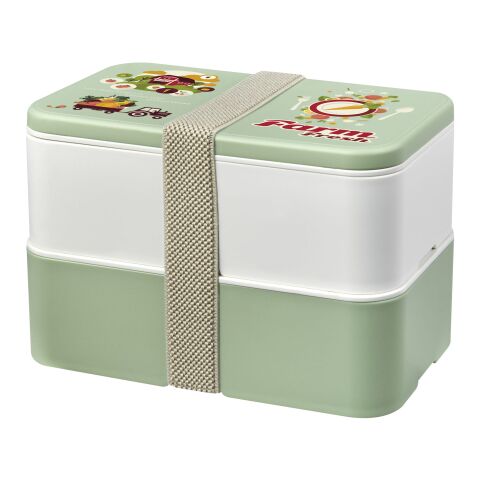 MIYO Renew double layer lunch box Ivory white-Seaglass green-Pebble grey | No Branding | not available | not available