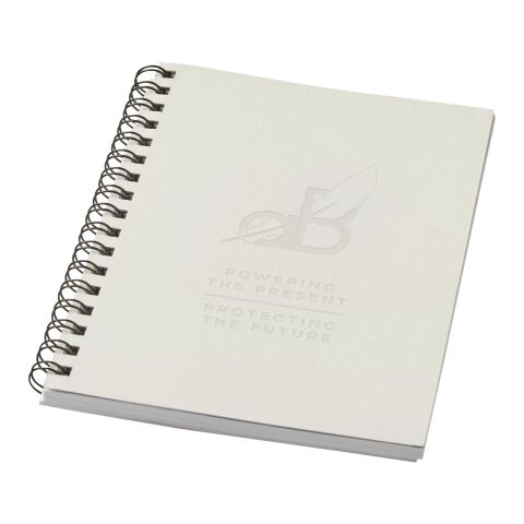 Desk-Mate® A6 recycled colour spiral notebook Ivory white | No Branding | not available | not available