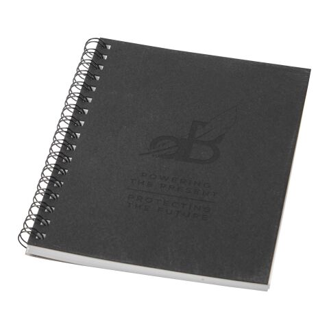 Desk-Mate® A6 recycled colour spiral notebook Solid black | No Branding | not available | not available