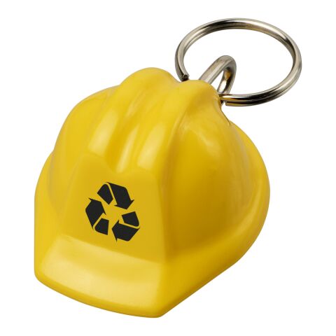 Kolt hard hat-shaped recycled keychain Yellow | No Branding | not available | not available