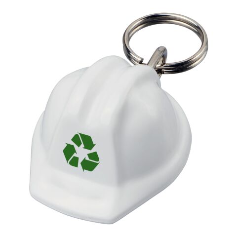 Kolt hard hat-shaped recycled keychain White | No Branding | not available | not available